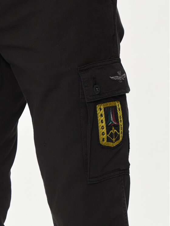 Aeronautica Militare Aeronautica Militare Cargo püksid 241PA1598CT3294 Must Regular Fit