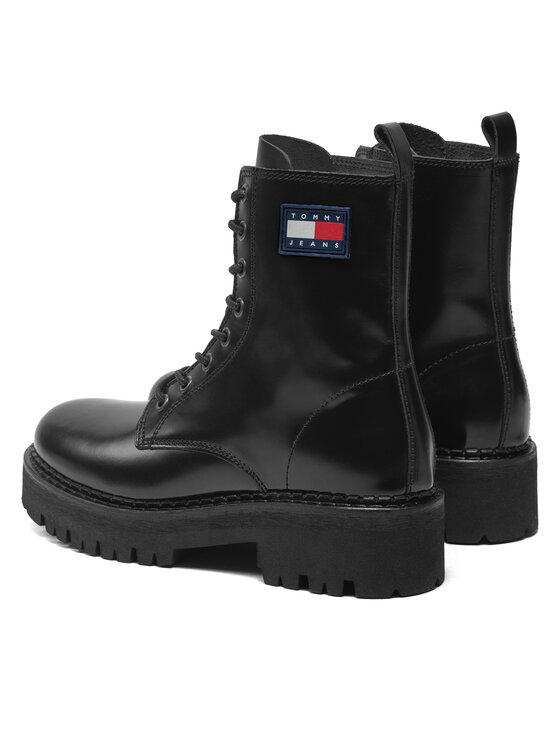 Tommy Jeans Tommy Jeans Trapery Urban Tommy Jeans Lace Up Boot EN0EN01995 Czarny