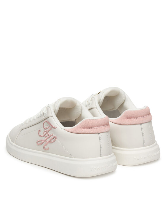 Tommy Hilfiger Tommy Hilfiger Sneakersy Th Icon Court Script FW0FW09363 Biały