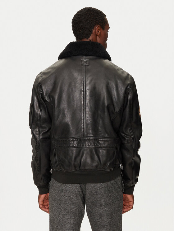 Milestone Milestone Lederjacke MS Tom 43104121070 Schwarz Regular Fit