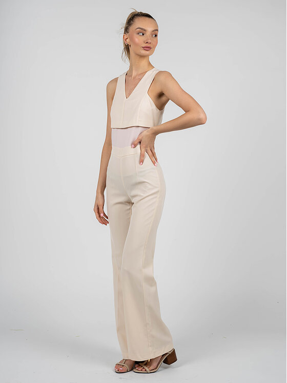 Patrizia Pepe Patrizia Pepe Kombinezon DP1318 AB73 Beżowy Slim Fit