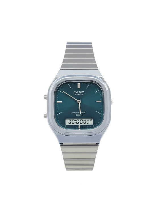 Casio Casio Hodinky AQ-240E-3AEF Strieborná