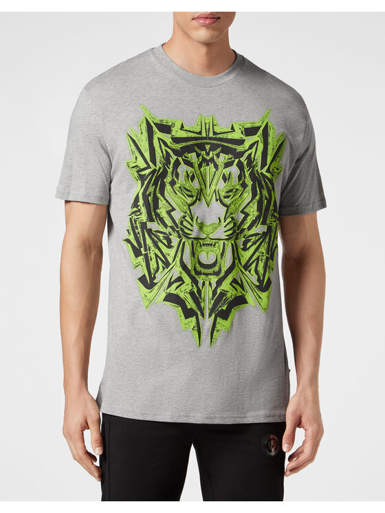 Plein Sport Plein Sport T-Shirt 4589 Szary Regular Fit