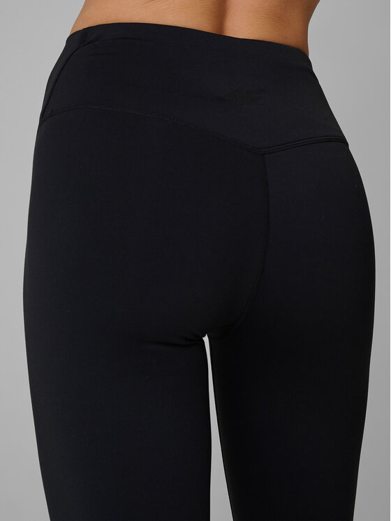 4F 4F Legginsy BASIC+ Czarny Slim Fit