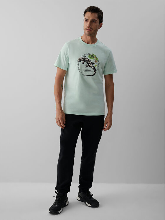 4F 4F Tričko OVERLAND Tyrkysová Regular Fit