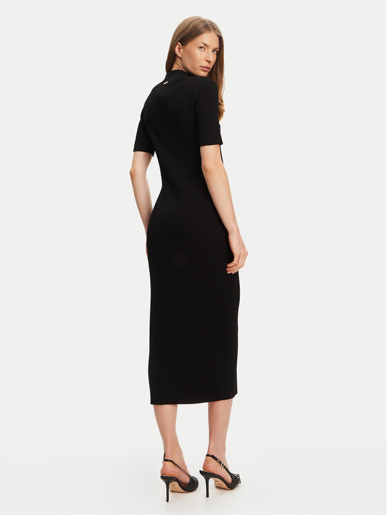 MICHAEL Michael Kors MICHAEL Michael Kors Rochie tricotată MT5832333D Negru Slim Fit