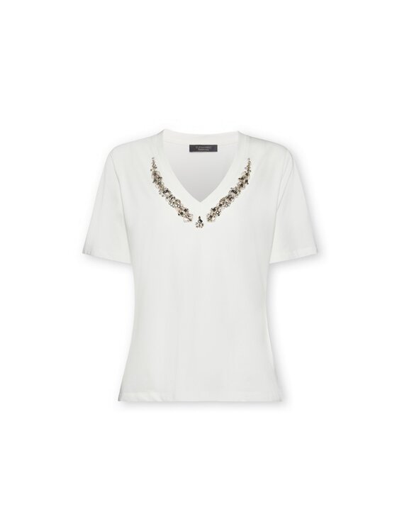 Elena Mirò Elena Mirò T-shirt G339Z000547N011 Bianco Regular Fit
