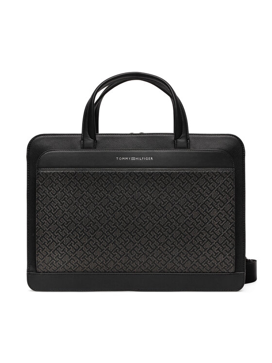 Geantă pentru laptop Tommy Hilfiger Monogram AM0AM12706 Negru