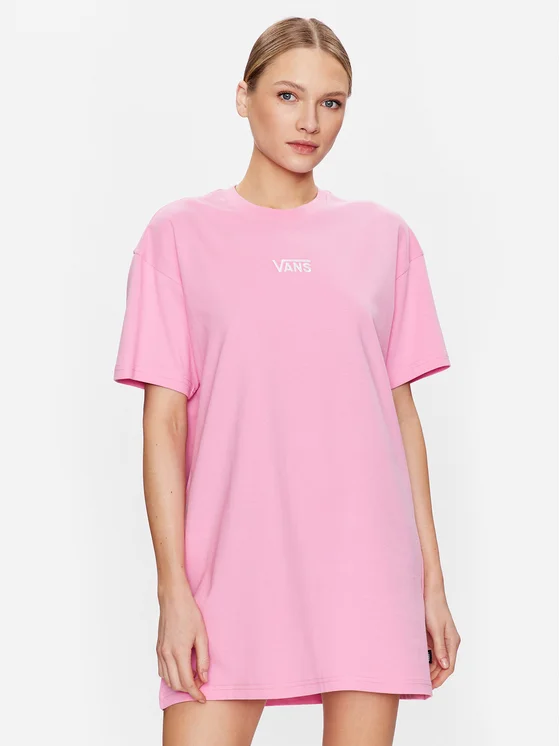 Vans Kleid für den Alltag Center Vee Tee Dr VN0A4RU2 Rosa Regular Fit
