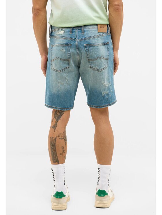 Mustang Mustang Szorty jeansowe Style Denver Shorts Niebieski Slim Fit