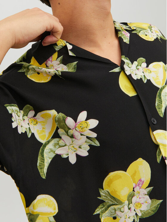 Camicia 12227625 Nero Relaxed Fit