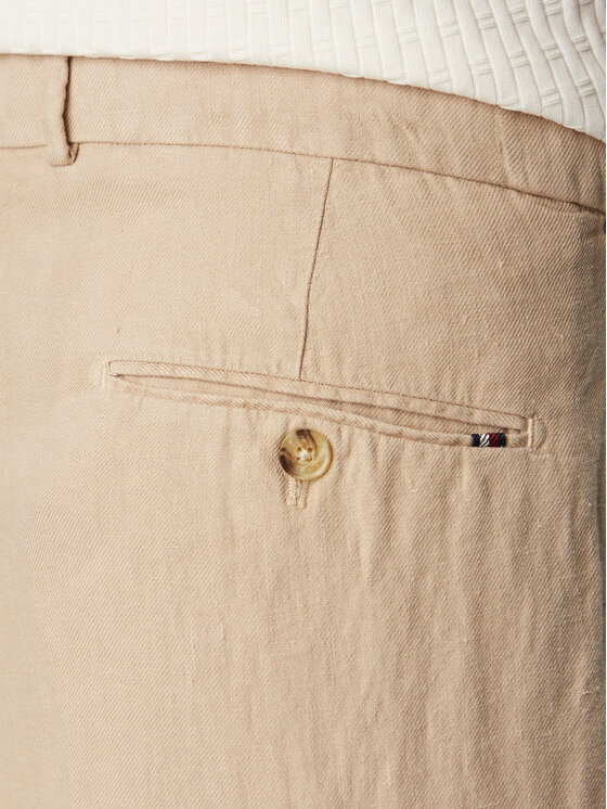 Tommy Hilfiger Tommy Hilfiger Текстилни панталони Smart Casual MW0MW42708 Тъмнобежов Regular Fit