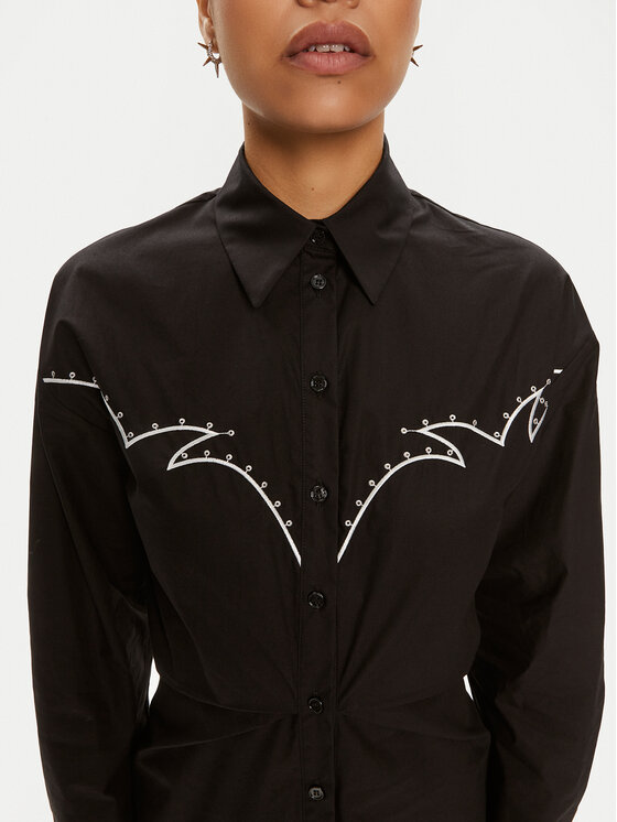 PINKO Pinko Φόρεμα πουκάμισο Actors 103737 A1XO Μαύρο Regular Fit