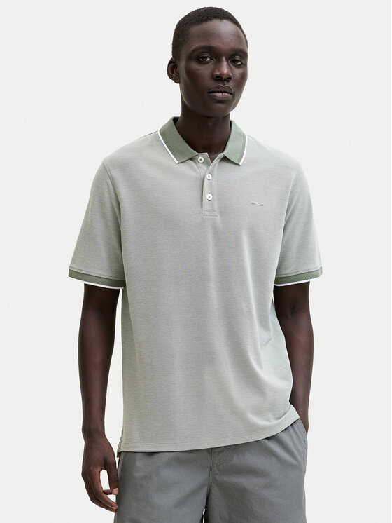 Jack & Jones Tricou polo Blualves 12274681 Verde deschis Regular Fit