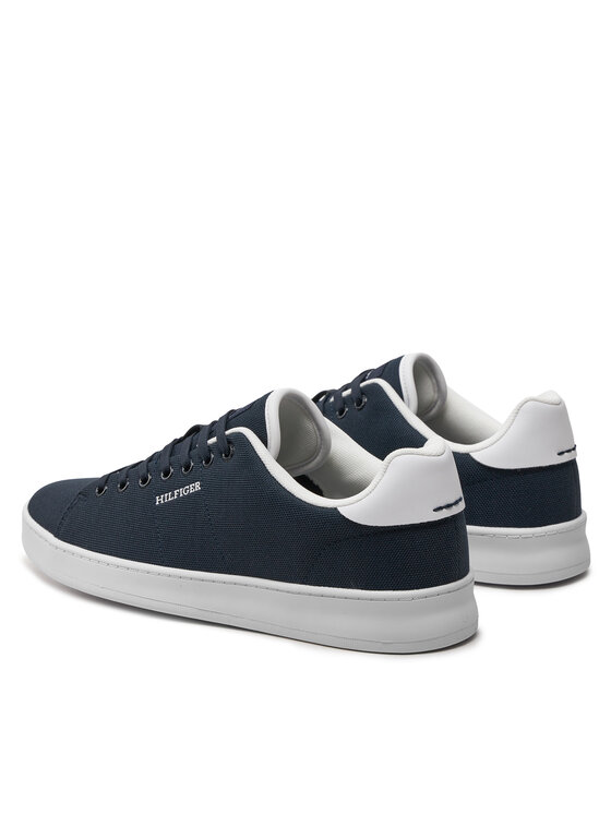 Tommy Hilfiger Tommy Hilfiger Sneakersy Court Cupsole Pique Textile FM0FM04967 Tmavomodrá