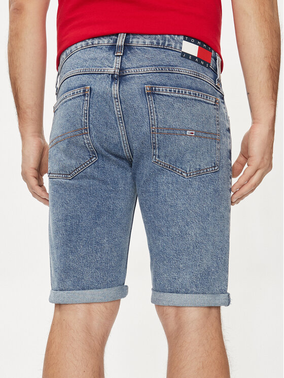 Tommy Jeans Tommy Jeans Džínsové šortky Ronnie DM0DM19155 Modrá Slim Fit