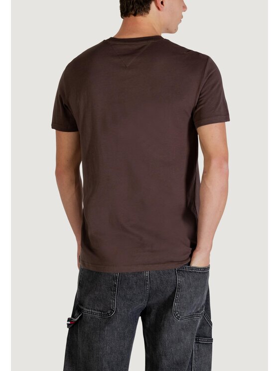 Tommy Jeans Tommy Jeans T-shirt TJM SLIM LINEAR CHES Marrone Slim Fit
