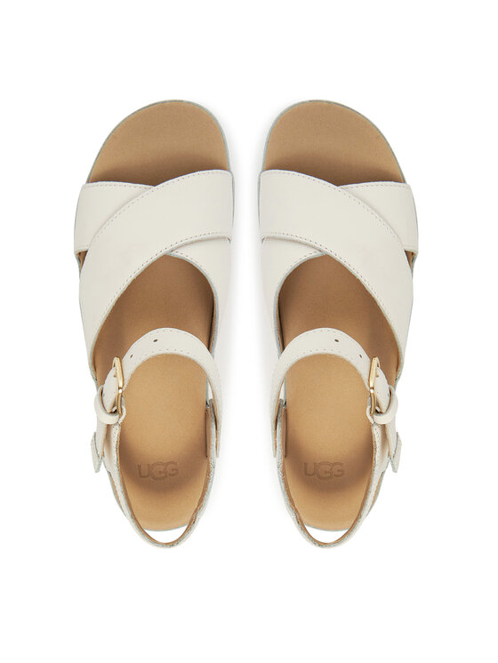 Ugg Ugg Sandále W Aubrey Ankle Strap 1169650 Écru