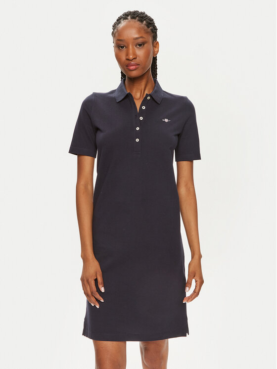 Gant Rochie de zi Shield 4200846 Bleumarin Slim Fit