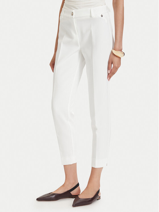 Maryley Maryley Παντελόνι υφασμάτινο 26EB52Z/43VA Κρεμ Regular Fit
