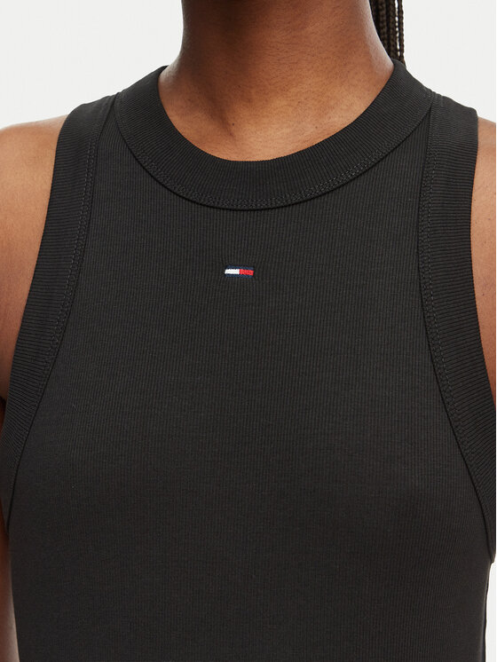 Tommy Jeans Tommy Jeans Poletna obleka DW0DW22593 Črna Regular Fit