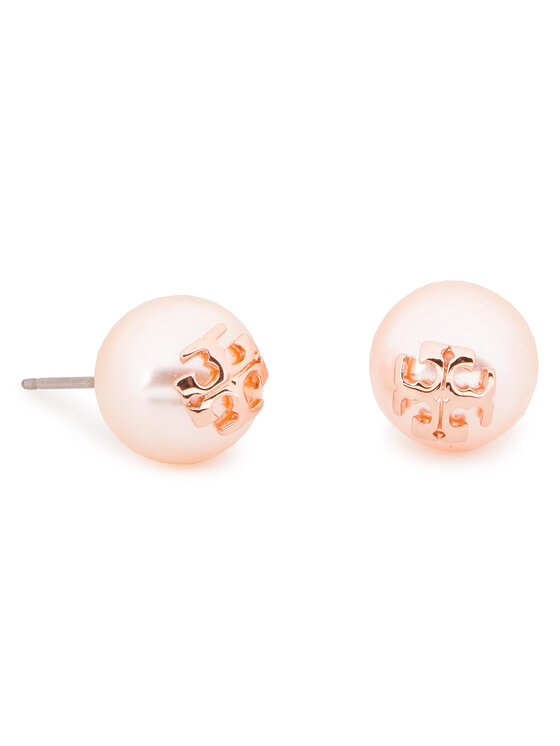 Cercei Tory Burch Crystal Pearl Stud Earring 11165514 Rose/Rose Gold 657
