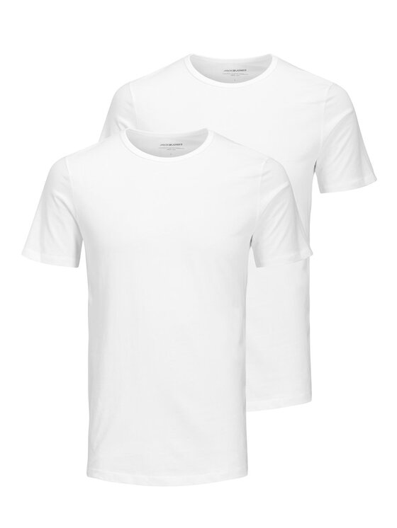 Jack & Jones Komplet t-shirtów Basic Crew Neck 12133913 Biały Regular Fit