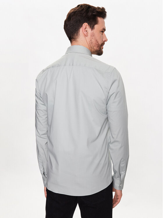 Camicia Stretch Poplin Slim Shirt K10K110856 Blu