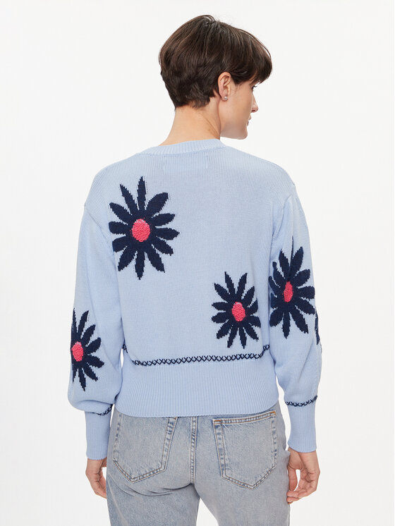 United Colors Of Benetton United Colors Of Benetton Sweter 1194E108Y Błękitny Regular Fit