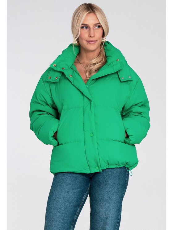 FIGL FIGL Kurtka puchowa M1229 Zielony Regular Fit