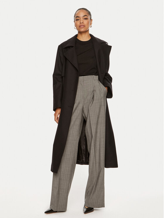 BOSS Boss Kalhoty z materiálu Tetiama 50525850 Šedá Relaxed Fit