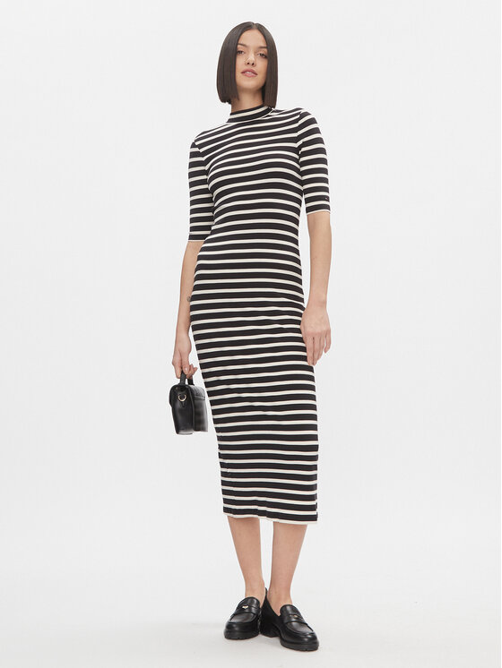 Tommy Hilfiger Tommy Hilfiger Ежедневна рокля WW0WW40610 Черен Slim Fit