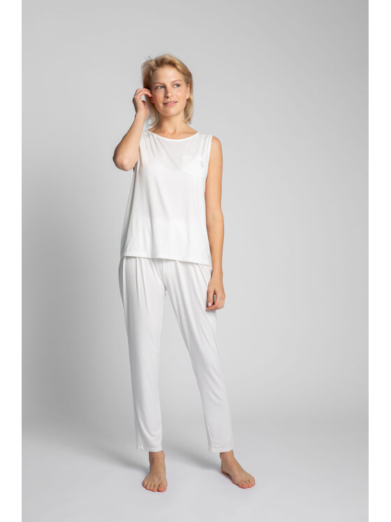 LaLupa LaLupa Bluzka LA022 Biały Comfortable Fit