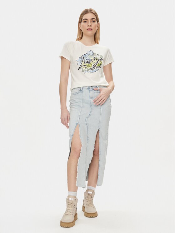 Liu Jo Liu Jo Džínsová sukňa UA4266 DS049 Modrá Regular Fit