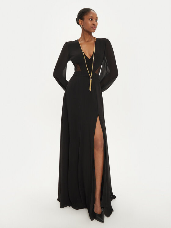 Fracomina Rochie de seară FQ24WD3013W41201 Negru Regular Fit