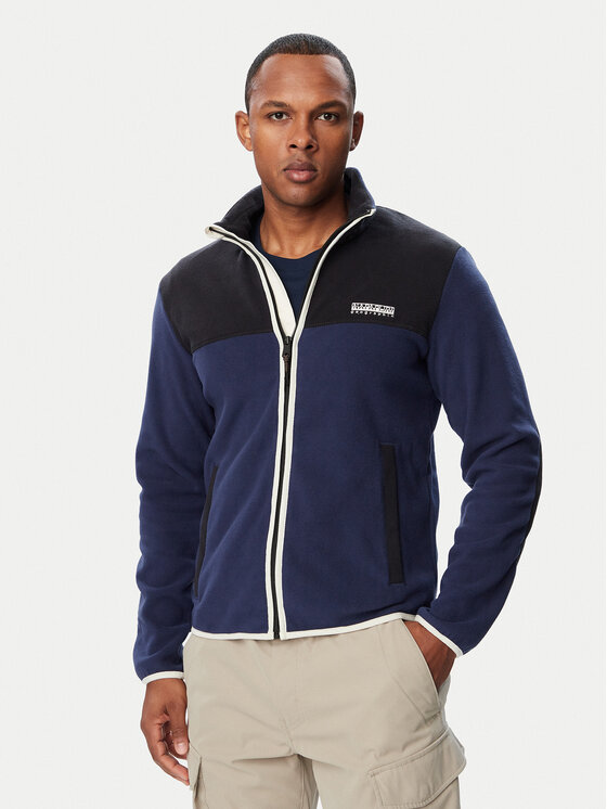 Napapijri Napapijri Fleecejacke T-Dergana NP0A88V1 Dunkelblau Regular Fit