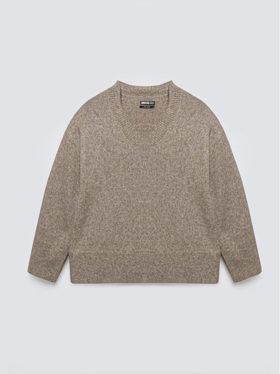 BIG STAR BIG STAR Sweter VIOLINA Brązowy Oversize