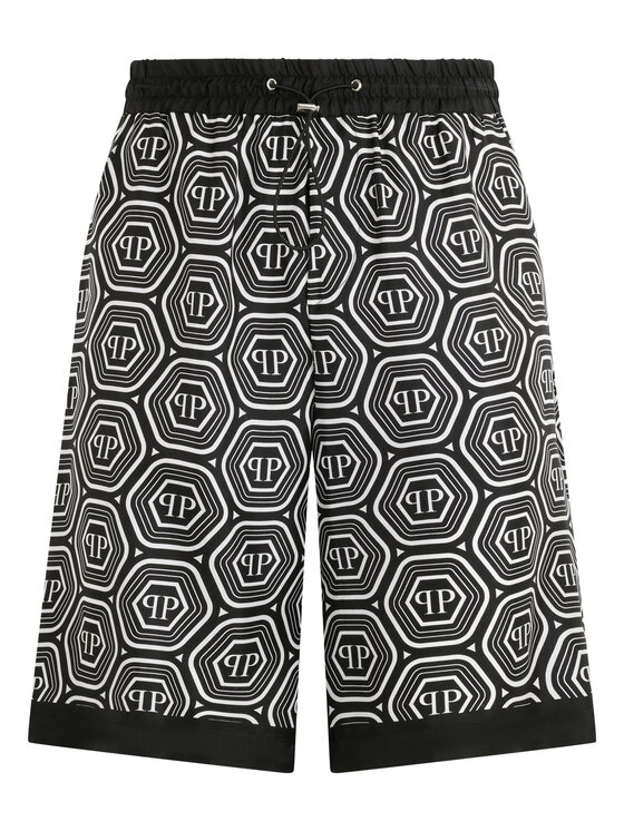PHILIPP PLEIN PHILIPP PLEIN Szorty materiałowe 30486 Czarny Regular Fit