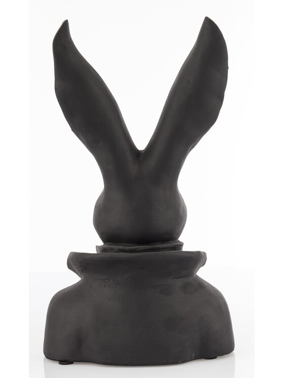 MIAhome MIAhome Figurka Figurka - popiersie królika 35x20x13 cm TORACE czarny Czarny