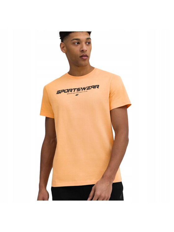 4F 4F T-Shirt 4FSS23TTSHM364 Pomarańczowy Comfortable Fit