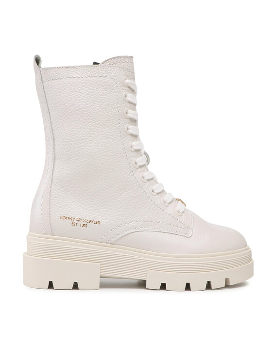 monochromatic lace up boot
