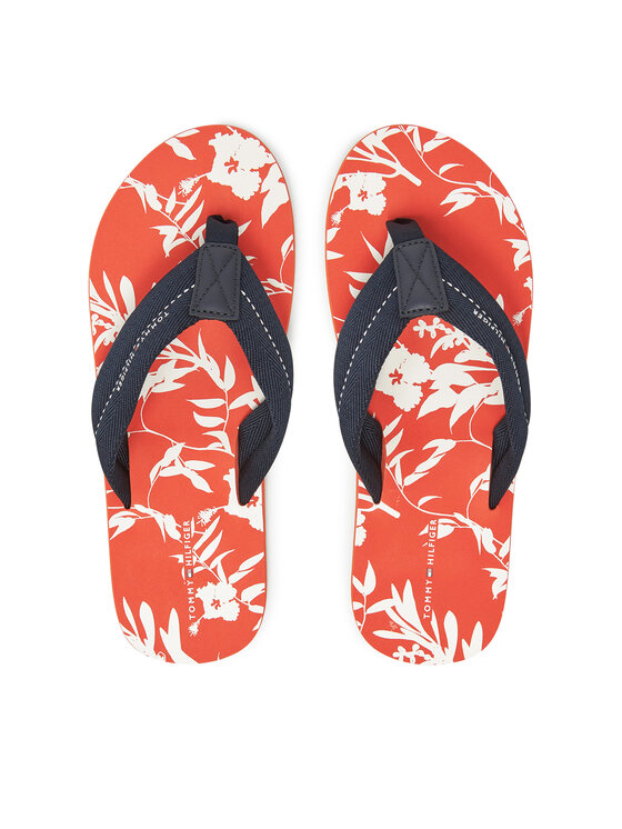 Tommy Hilfiger Tommy Hilfiger Flip-flops Hilfiger Flw Print Beach Sandal FM0FM05507 Sötétkék