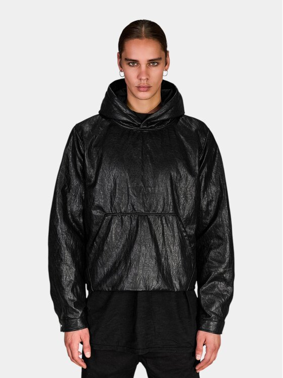 MADE BY SOCIETY MADE BY SOCIETY Kurtka anorak BLACKOUT Hoodie - H17652 Czarny Basic Fit