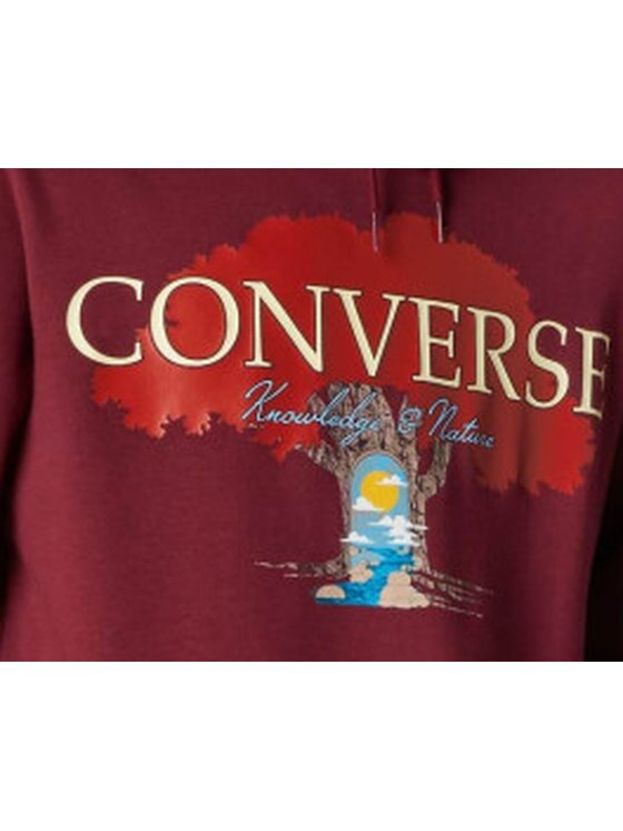 Converse Converse Bluza Tree Of Life Bordowy Regular Fit