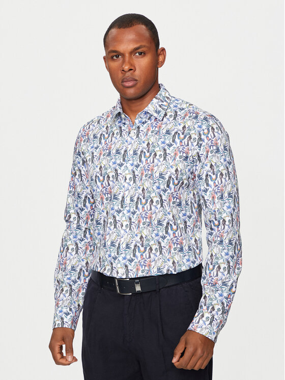 JOOP! Košeľa 200Pitty 30041410 Béžová Slim Fit