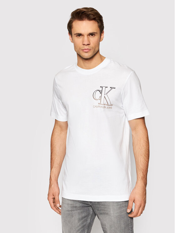 Calvin Klein Jeans T-Shirt J30J319380 Λευκό Regular Fit