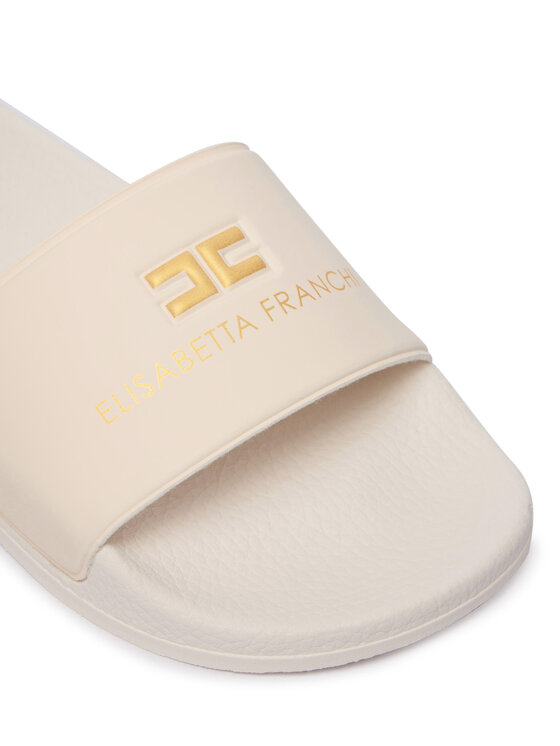 Elisabetta Franchi Elisabetta Franchi Klapki F4A0-E0607-1745698-M Écru