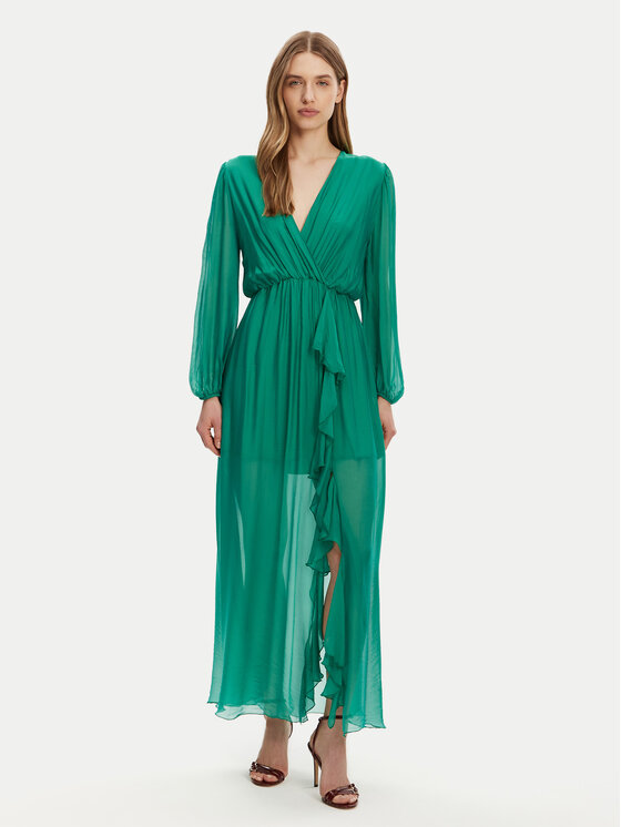 Haveone Haveone Rochie de vară AFF-N013 Verde Loose Fit