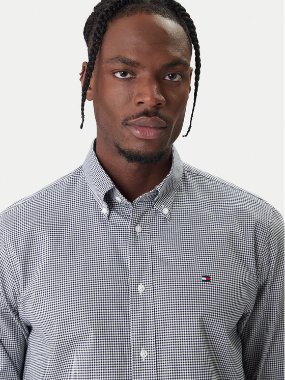 Tommy Hilfiger Tommy Hilfiger Košile Gingham MW0MW41699 Modrá Regular Fit