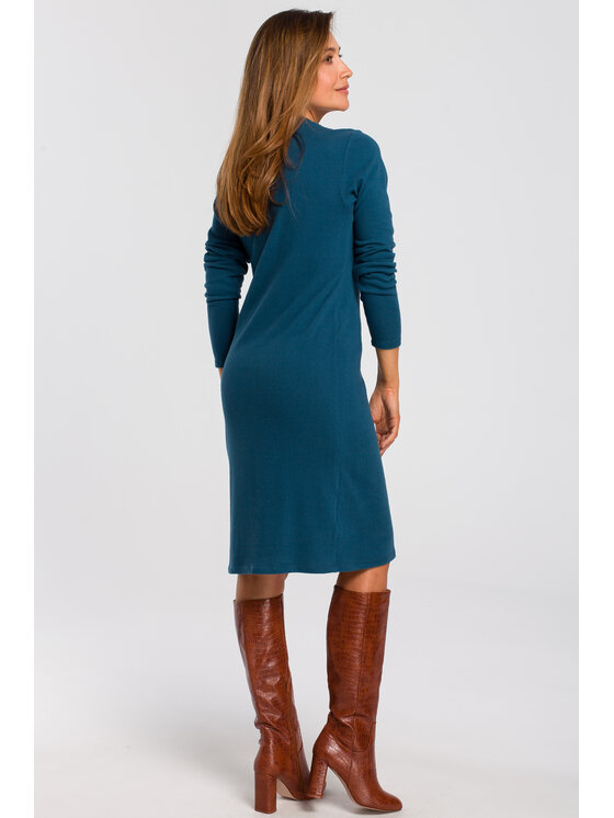 Stylove Stylove Každodenné šaty S178 Modrá Regular Fit